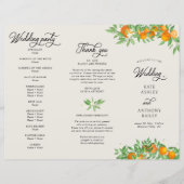 オレンジブロッサム結婚の式プログラム (正面)