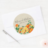 オレンジブロッサム結婚ズ ラウンドシール (封筒)