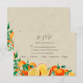 オレンジブロッサム結婚ズ 出欠カード (正面/裏面)