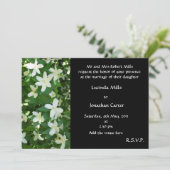 オレンジブロッサム結婚式招待状、ホワイトオンブラック 招待状 (スタンド正面)