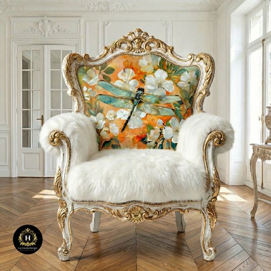 オレンジブロッズドラゴンフライヴィンテージデコページ 薄葉紙