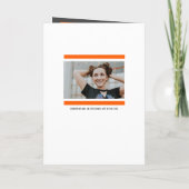 オレンジブロモダンック5写真卒業 招待状 (裏面)