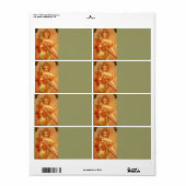 オレンジブーケの女性 ラベル (フルシート)