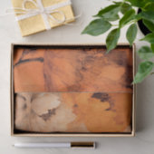 オレンジプオーニー2デカップコラージュデザイン 薄葉紙 (ギフト)