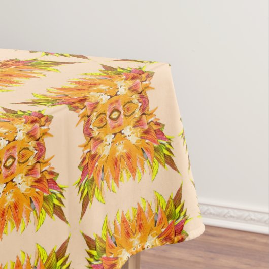 オレンジプラント – デジタルフラクタルアート –  テーブルクロス (インサイチュ)