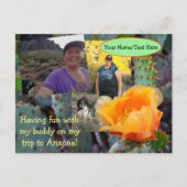 オレンジプリックリーナシカボスフラワーアリゾナ休暇 ポストカード (正面)