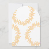 オレンジプルメリアのウェディング 招待状 (裏面)