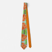 オレンジプルメリア ネクタイ (正面)