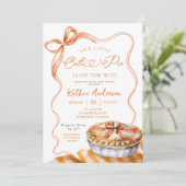 オレンジプレイドかわいこちゃんパイベイビーシャワー 招待状 (スタンド正面)