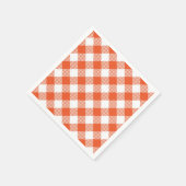 オレンジプレイド秋カントリーパターン スタンダードカクテルナプキン (角)