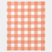 オレンジプレイド60x80フリースブランケット フリースブランケット (正面)