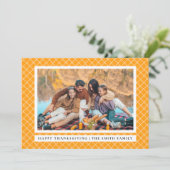 オレンジプレイド | Happy Thanksgiving秋の写真 シーズンカード (スタンド正面)