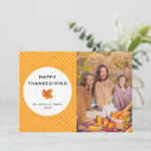 オレンジプレイド | Happy Thanksgiving秋の写真 シーズンカード (スタンド正面)