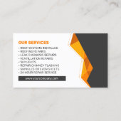 オレンジプロフェッショナルルーフィングシングハウス 名刺 (裏面)