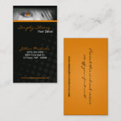 オレンジヘアサロン美しいショップブティック名刺 名刺 (正面/裏面)