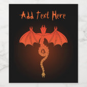 オレンジヘビ竜 ワインラベル (シングルラベル)