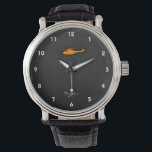 オレンジヘリコプター 腕時計<br><div class="desc">クール、オお洒落レンジヘリコプター、黒と濃い灰色のテクスチャの背景にチョッパー。空素晴らし空や実子供へパイロットを愛するギフト！名前または文字を追加してカスタマイズするこのアイテムで使用されているイメージはライセンスを受け、©グラフィックスFactory.com</div>