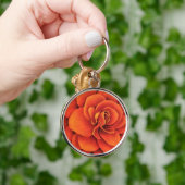 オレンジベゴニアキーチェーン キーホルダー (手)