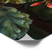 オレンジベゴニアフラワーズアートプリントポスター ポスター (角)