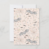 オレンジベビーこうもりハロウィーンサンキューカード サンキューカード (裏面)