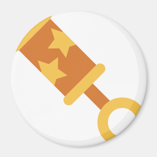 オレンジベビーガラガラ マグネット (正面)