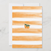 オレンジベビーシャワーサマーシトラスボホグリーン 招待状 (裏面)