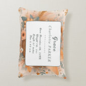 オレンジベビー妖精の巣のベビーガール誕生統計 アクセントクッション (裏面(縦))