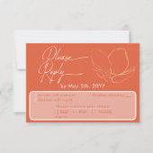 オレンジベロはっきりしたーナサンセット出席及び食事選択 出欠カード (正面)