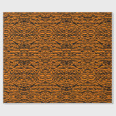 オレンジベンガルタイガーストライプ紙 ラッピングペーパー (フラット)