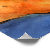 オレンジベンガルタイガーポスターウォーターカラーアートプリント ポスター (角)