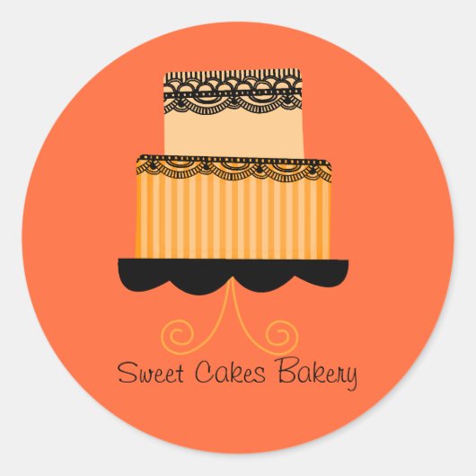 オレンジベーカリーシール ラウンドシール (正面)