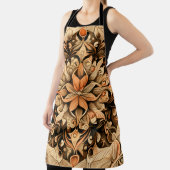 オレンジベージュブラウン装飾美的背景 エプロン (インサイチュ)