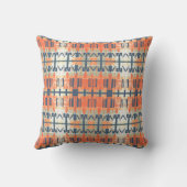 オレンジベージュホワイト石板地中海のラージタイル クッション (裏面)