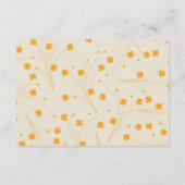 オレンジベージュレトロY2K 70sフラワーパターン エンクロージャーカード (裏面)