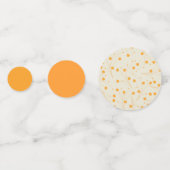 オレンジベージュレトロY2K 70sフラワーパターン コンフェッティ (正面)