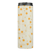 オレンジベージュレトロY2K 70sフラワーパターン タンブラー (裏面)