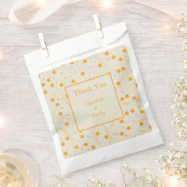 オレンジベージュレトロY2K 70sフラワーパターン フェイバーバッグ