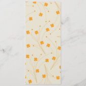 オレンジベージュレトロY2K 70sフラワーパターン プログラム (裏面)