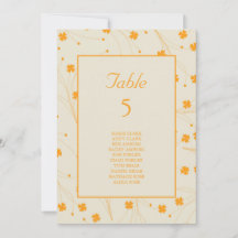 オレンジベージュレトロY2K 70sフラワーパターン