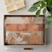 オレンジペイオンズデコページデザイン 薄葉紙 (ギフト)