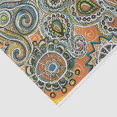 オレンジペイズリーのティッシュペーパー 薄葉紙 (詳細)