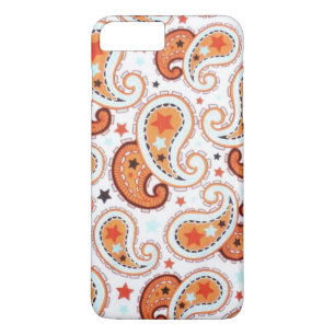 オレンジペイズリー電話ケース iPhone 8 PLUS/7 PLUSケース