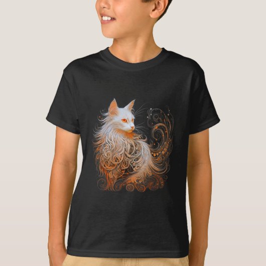 オレンジペルシャ猫ロングヘア可愛い子猫の恋人ME Tシャツ (正面)
