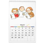 オレンジペ独身のージ学年カレンダー子供 カレンダー (3月 2027)