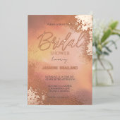 オレンジホブルコズミックウォッシュブライダルシャワースパークル 箔招待状 (立ち正面)