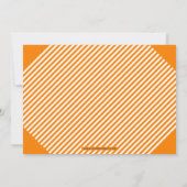 オレンジホワイトはっきりしたタイポグラフィ卒業パーティー 招待状 (裏面)