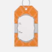 オレンジホワイトグレーダマスクギフトラベル ギフトタグ (正面)