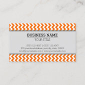 オレンジホワイトシェブロンジグザグモノグラム 名刺 (裏面)