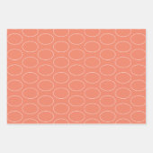 オレンジホワイトシンプルメリークリスマスモダントレンディー ラッピングペーパーシート (正面2)