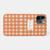 オレンジホワイトジンガムパーソナライズされた Case-Mate iPhoneケース (裏面(横))